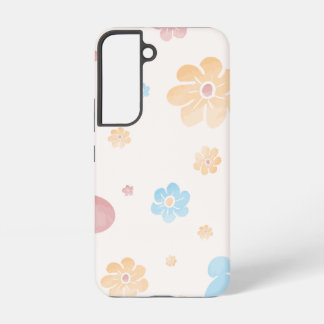 Colorful Retro Flower Pattern | Cute Groovy Floral Samsung Galaxy S22 Case