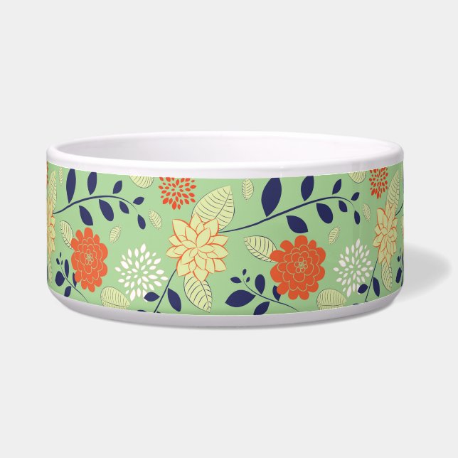 Colorful Retro Flower Smal Print Bowl (Front)