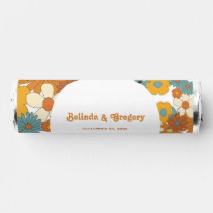 Colorful Retro Flowers 60's 70's Arch Wedding Breath Savers® Mints