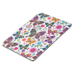 Colorful Retro Flowers &amp; Butterflies iPad Air Cover