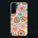 Colorful retro flowers pattern 3a  samsung galaxy s22  case<br><div class="desc">Cool stylized retro flowers with seamless patterns.</div>