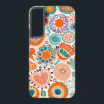 Colorful retro flowers pattern 3a  samsung galaxy s22  case<br><div class="desc">Cool stylized retro flowers with seamless patterns.</div>