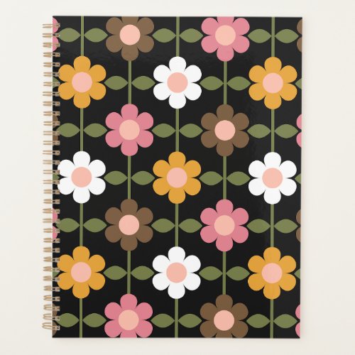 COLORFUL RETRO FLOWERS PLANNER