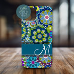 Colorful Retro Flowers with Monogram Case-Mate Samsung Galaxy S9 Case<br><div class="desc">A trendy design with popular colors and high style. Items are easier to customize when you replace all text and photos first. If your art still needs to be adjusted, click on the Customize This button. This will take you to a design area where you can move things around and...</div>