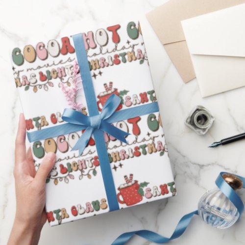 Colorful Retro Fun Christmas Wrapping Paper