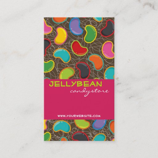 Customizable Jellybean Pop Pattern Custom Template Profile Card Business Card Templates