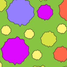 Colorful Retro funky geometric polka dot Tote Bag