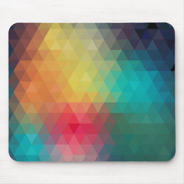 Colorful Retro Geometric Pattern 1 Mouse Pad (Front)