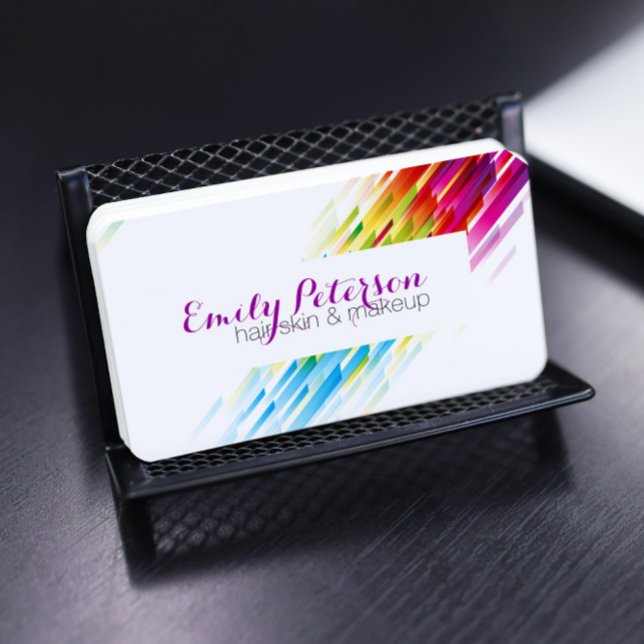 Colorful Retro Geometric Pattern Business Card (Creator Uploaded)