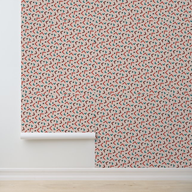 Colorful Retro Geometric Pattern Wallpaper (Application)