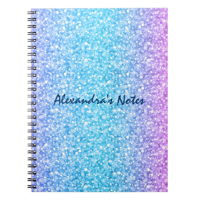 Colorful Retro Glitter And Sparkles 2 Notebook (Front)