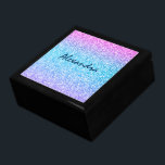 Colorful Retro Glitter And Sparkles Gift Box<br><div class="desc">Elegant simple colorful retro glitter and sparkles. Pink green and blue gradient tones glitter.</div>