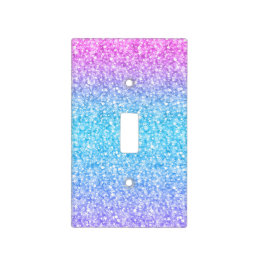 Colorful Retro Glitter And Sparkles Light Switch Cover