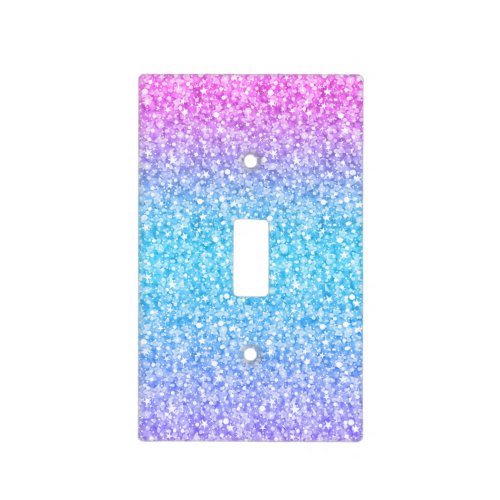 Colorful Retro Glitter And Sparkles Light Switch Cover