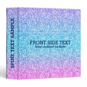 Colorful Retro Glitter And Sparkles Texture Print Binder