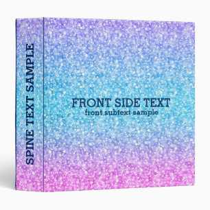 Colorful Retro Glitter And Sparkles Texture Print Binder
