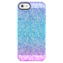 Colorful Retro Glitter And Sparkles Clear iPhone SE/5/5s Case