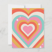 Colorful Retro Hearts with Sparkles | Valentine (Back)