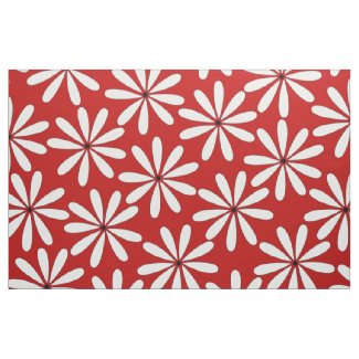 Colorful Retro Hippy Chic Flower Floral Fabric