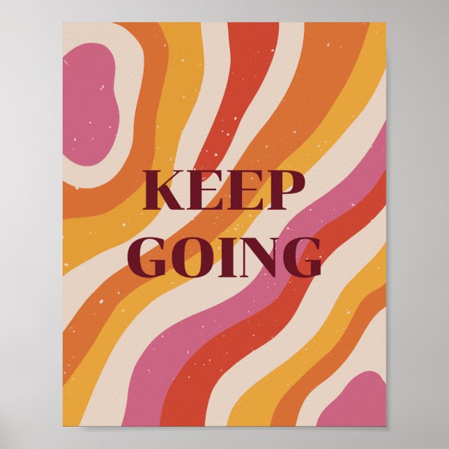 Colorful retro, Keep Going Poster (Front)