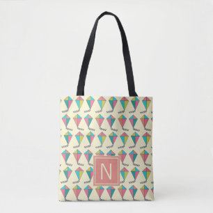 Colorful Retro Kite Pattern Tote Bag