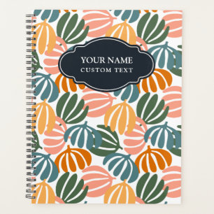 COLORFUL RETRO LEAVES GROOVY BOTANICAL PLANNER