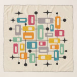 Colorful Retro Mid Century Modern Atomic Abstract Scarf<br><div class="desc">Mid-century modern (MCM) is a movement in interior design, product design, graphic design, architecture and urban development that was present in all the world, but more popular in the United States, Brazil and Europe from roughly 1945 to 1970 during the United States's post-World War II period. MCM-style decor and architecture...</div>