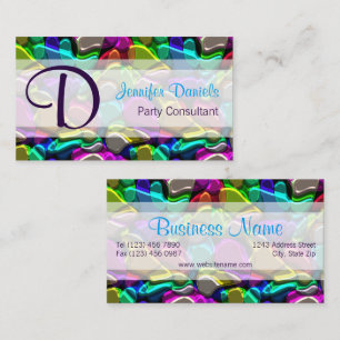 Colorful Retro Modern Abstract Shapes Pattern Business Card