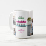 Colorful Retro Multi Photo Holiday Photo Mug<br><div class="desc">Whether you celebrate Christmas,  Hanukkah or simply want to send our a New Year greeting to your friends and family,  Blush Paper Co. has the perfect holiday gift you.</div>
