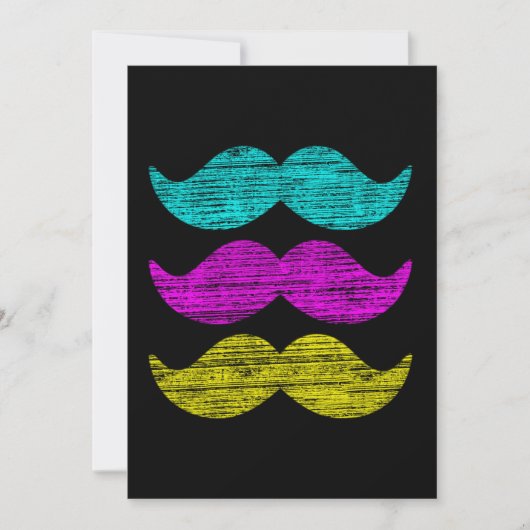 Colorful Retro Mustache Pattern Design (Front)