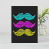 Colorful Retro Mustache Pattern Design (Standing Front)