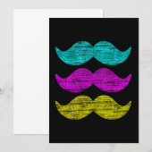 Colorful Retro Mustache Pattern Design (Front/Back)