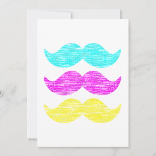 Colorful Retro Mustache Pattern Design (Front)