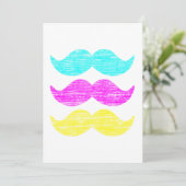 Colorful Retro Mustache Pattern Design (Standing Front)
