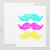 Colorful Retro Mustache Pattern Design (Front/Back)
