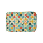 Colorful Retro Ornamental Pattern Bathroom Mat