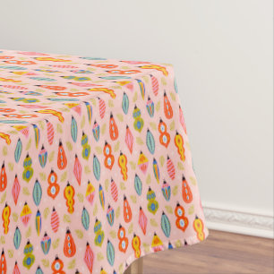 Colorful Retro Ornaments Christmas Pattern Tablecloth