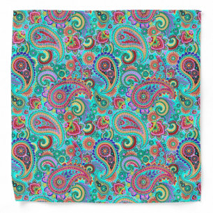 Colorful Retro Paisley 2 Bandana