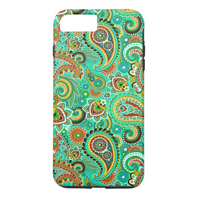Colorful Retro Paisley 2a Case-Mate iPhone Case (Back)