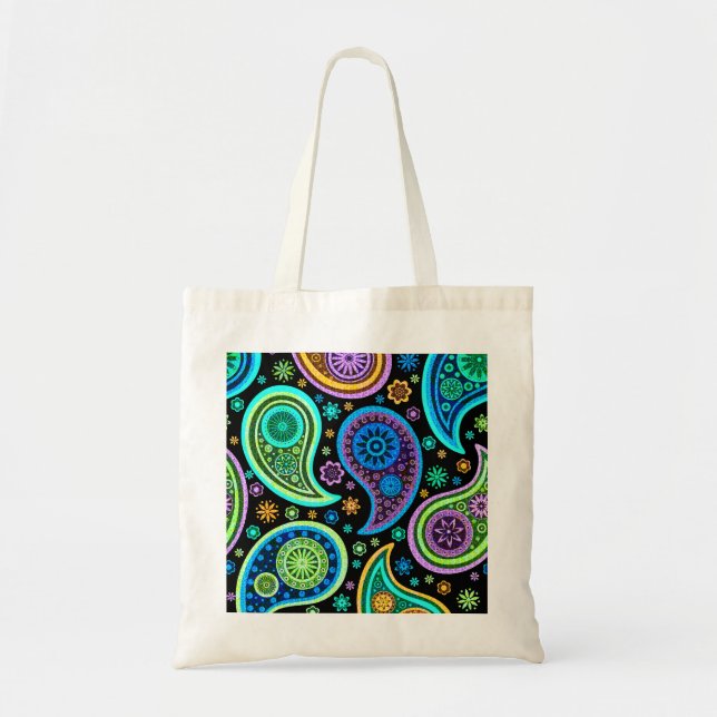 Colorful Retro Paisley Pattern2.0 Tote Bag (Front)