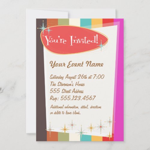 Retro Party Invitation