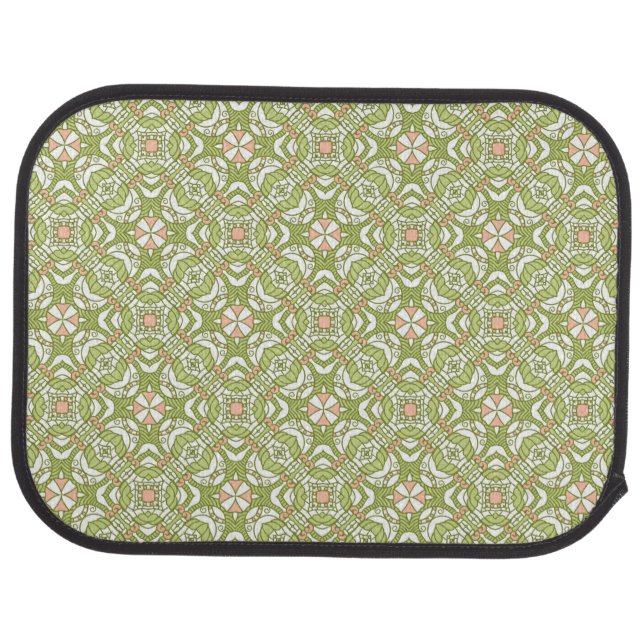Colorful retro pattern background 2 car floor mat (Rear)