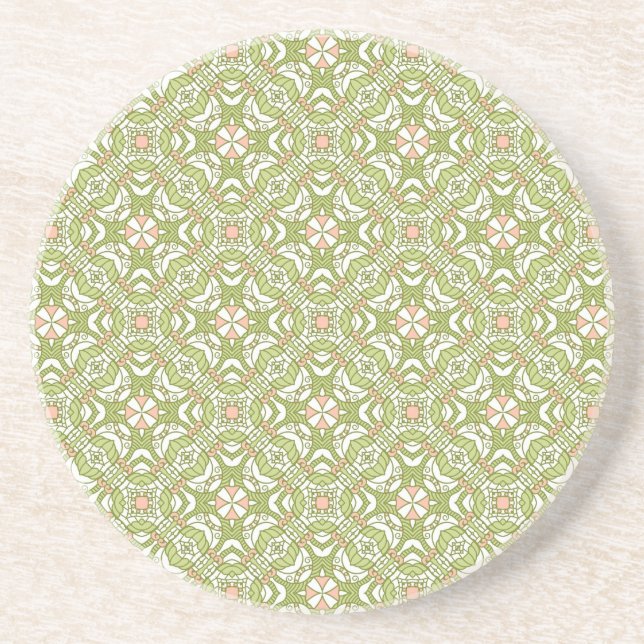 Colorful retro pattern background 2 coaster (Front)
