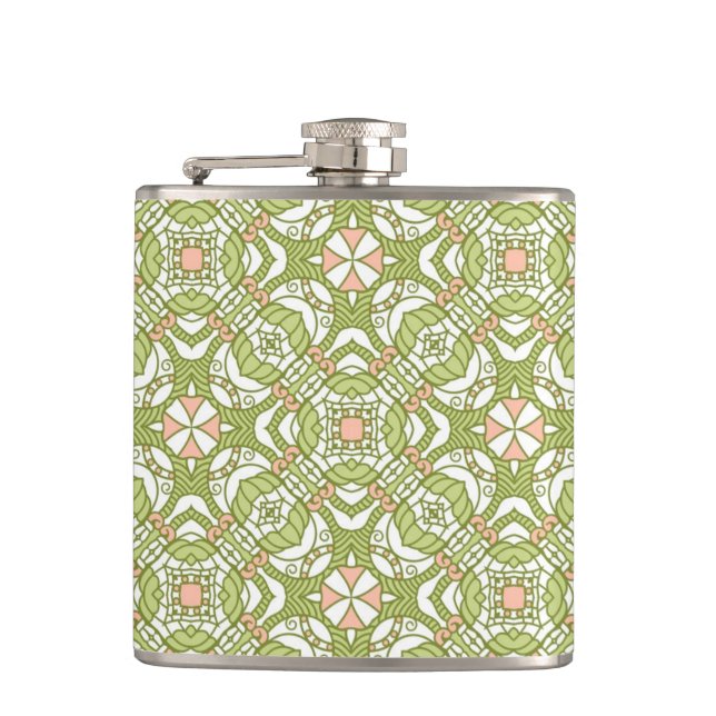 Colorful retro pattern background 2 flask (Front)