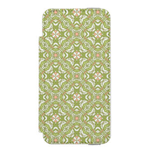 Colorful retro pattern background 2 wallet case for iPhone SE/5/5s