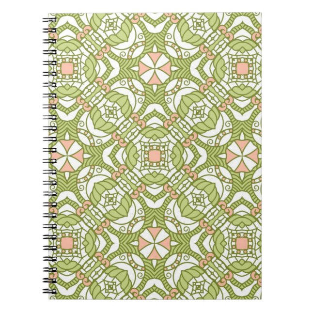 Colorful retro pattern background 2 notebook (Front)