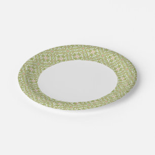 Colorful retro pattern background 2 paper plates