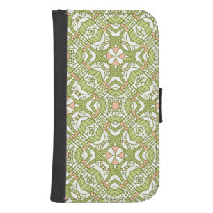 Colorful retro pattern background 2 samsung s4 wallet case