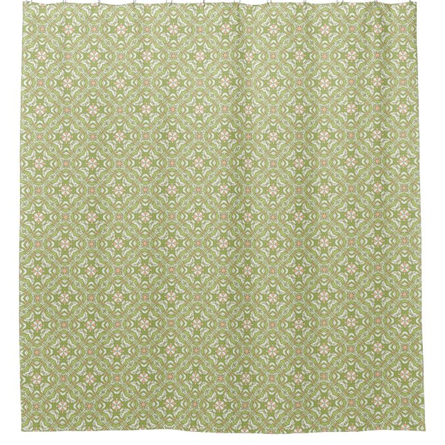 Colorful retro pattern background 2 shower curtain (Front)