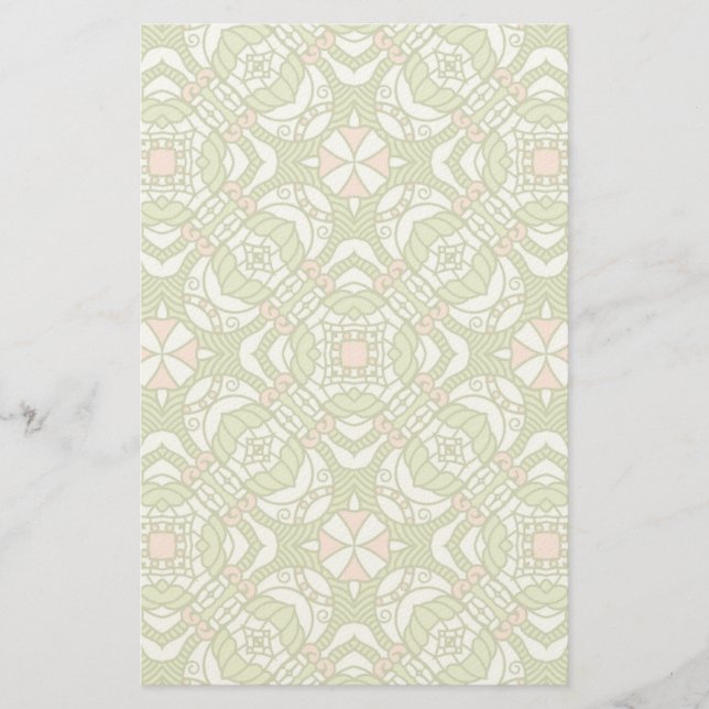 Colorful retro pattern background 2 stationery (Front)